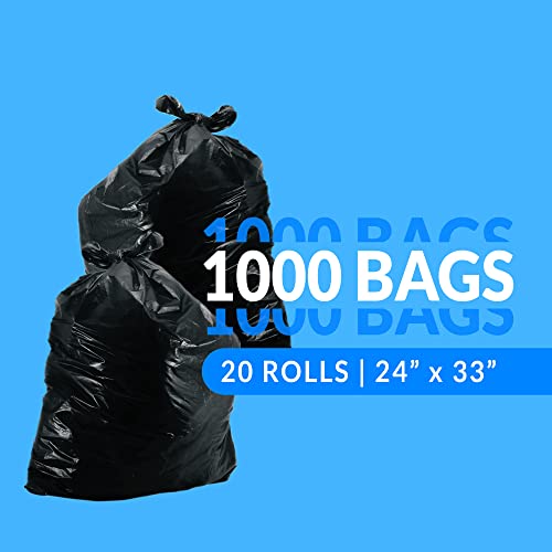 Reli. SuperValue 13 Gallon Trash Bags | 1000 Count Bulk | Tall Kitchen | Can Liners | Black Multi-Use Garbage Bags