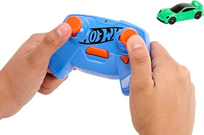 Hot Wheels 1:64 Scale RC Toy Car, Remote-Control Porsche 911 for On & Off Track Racing with USB Cable for Recharging