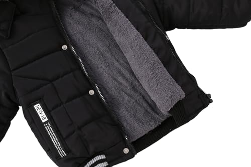 AMIYAN Toddler Boys Down Jacket Fur Collar Hood Thick Warm Winter Snowsuit Coat Parka
