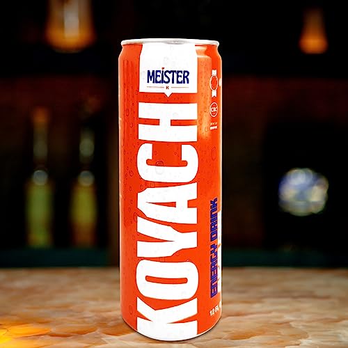 KOYACH Energy Drink, Caffeine Performance Fuel Beverage for Mental and Pre-Workout Physical Energy Boost, No Artificial Colors - 12 Fl Oz, 12 Cans (Sugar Free)