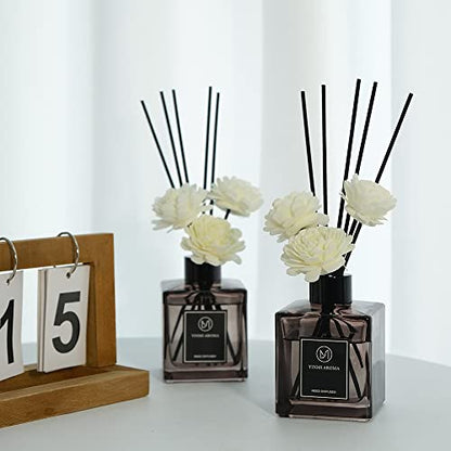 YINMI Reed Diffuser 6.7 oz (200ml), Black Cherry Scented Reed Diffuser Set,Reed Diffuser & Oil Diffuser Sticks, Aromatherapy, Home & Kitchen Décor,Fragrance and Gifts,2pk