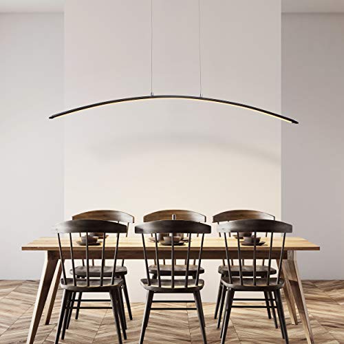 JONATHAN Y JYL7012B Roxanna 41.5" Dimmable Adjustable Integrated LED Metal Linear Pendant Minimalistic Modern Contemporary Dining Room Living Room Kitchen Foyer Bedroom Hallway, Black