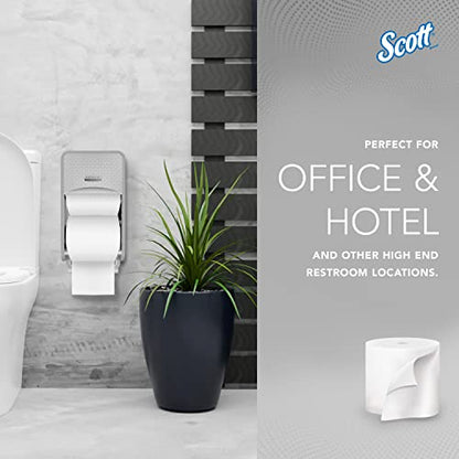 Scott Kimberly-Clark 4007 Essential Coreless High-Capacity Standard Roll Toilet Paper, 2-Ply, White, Pack of 36,000
