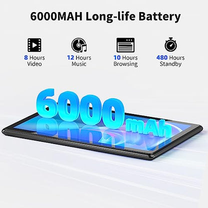 SGIN 10 Inch Android 12 Tablet, 8GB RAM 128GB ROM Tablets Computer with Octa-Core 2.0Ghz Processor, 1982 * 1200 IPS Display, 5MP+8MP Dual Camera, WiFi, Bluetooth 5.0, 6000mAh