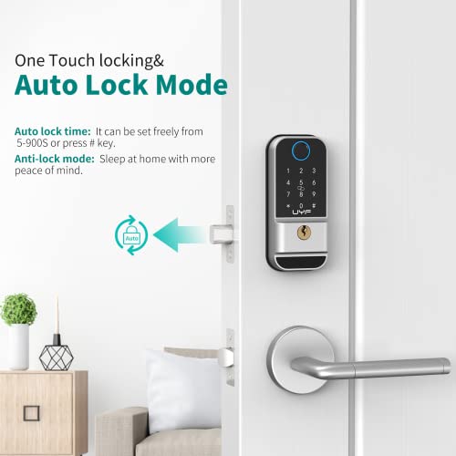 Keyless Biometric Fingerprint Digital Door Lock with Keypad and Fobs - For Homes, Hotels, Apartments