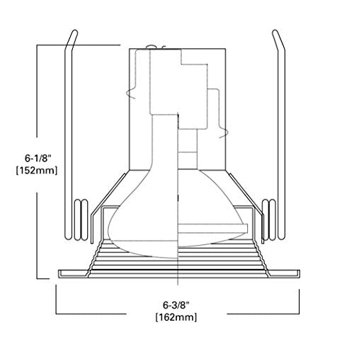 HALO 5001P Recessed Ceiling Light Trim, White Baffle, White Trim, 5 in.