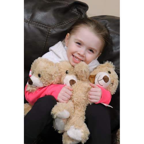 MaoGoLan Teddy Bear Stuffed Animals 13.5 Inch Pack of 3 Tan Stuffed Bears Bulk Valentines Day Gifts for Him Girls