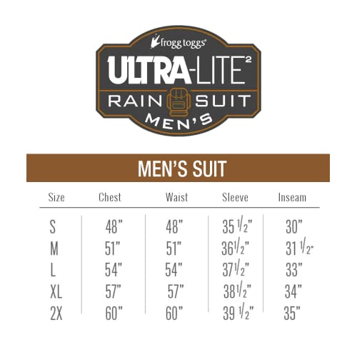 FROGG TOGGS Men's Standard Ultra-Lite2 Waterproof Breathable Rain Suit, Yellow, Medium