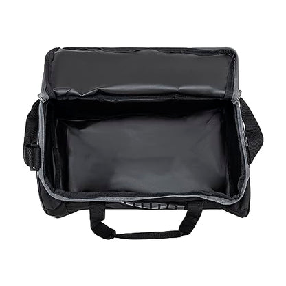 PUMA unisex child Evercat Transformation Sports Duffel Bags, Black/Silver, One Size US
