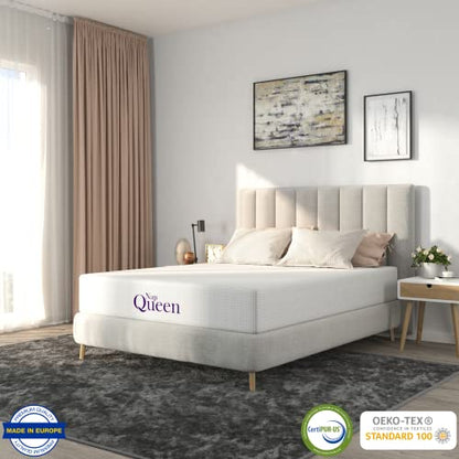 NapQueen 8 Inch Bamboo Charcoal Twin Size Medium Firm Memory Foam Mattress, Bed in a Box