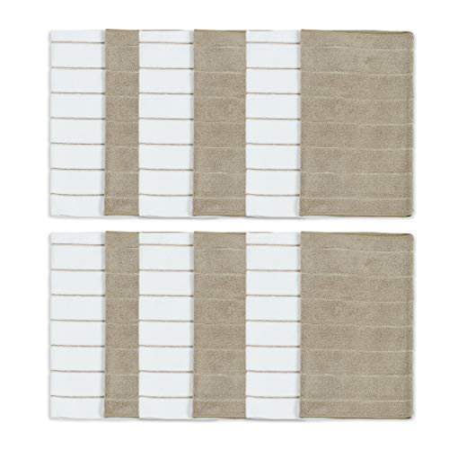 Simpli-Magic 79290 Microfiber Kitchen Towels, Brownstone, 15"x25", 12 Pack
