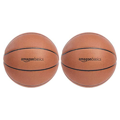 Amazon Basics PU Composite Basketball - Official Size, 2-Pack