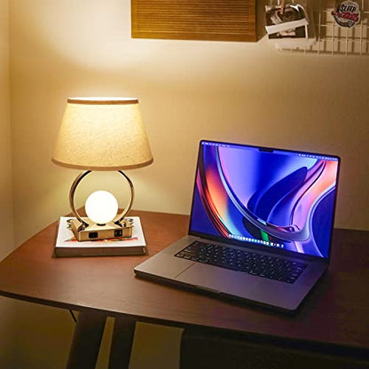 Eneru Bedside Lamps for Bedrooms Nightstand - Set of 2 with USB C Charging Ports and AC Outlet-End Table Lamp with Small Night Lamp Modern Office Lamps for Living Room for Bed Side Stand Read