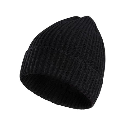 zowya Black Beanie for Women Men Watch Hat Winter Hat Cuffed Beanies Knit Skull Cap Warm Ski Hats