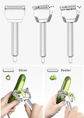 GloTika Corn Peeler Vegetable Peeler Set, Stainless Steel Cutter Slicer for Carrot Potato Vegetable, Corn Planer Thresher