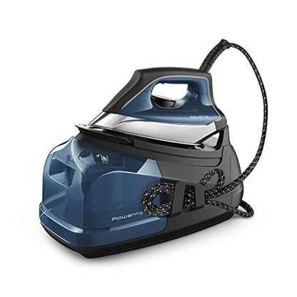 Rowenta Perfect Steam Pro Stainless Steel Soleplate Professional Steam Station for Clothes 37 Ounce Removable Tank Fast Heat Up, 1800 Watts Iron, Fabric Steamer, Garment Steamer DG8624