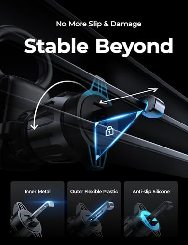 LISEN Fits MagSafe Car Mount - [30 Super Magnets] Magnetic Car Phone Mount, Air Vent Cell Phone Holder Clip, Automobile Car Phone Hold for iPhone 15 14 13 12 Pro Max Plus & MagSafe Case & All Phones