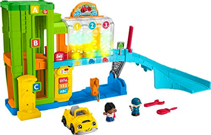 Fisher-Price Little People Toddler Playset Light-Up Learning Garage with Smart Stages Plus Toy Car and Ramp for Ages 1+ Years