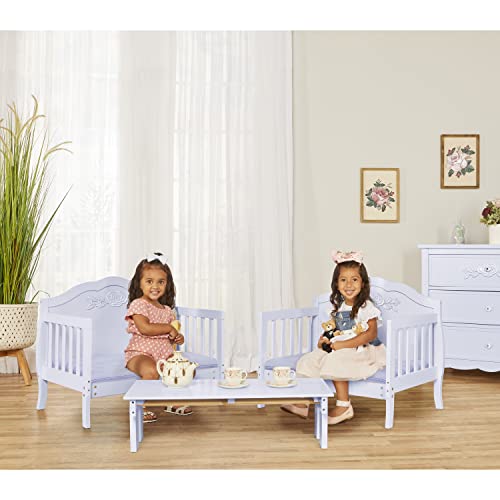 SweetPea Baby Rose 3-in-1 Convertible Toddler Bed in Lavender, Greenguard Gold Certified, JPMA Certified, Safety Rails, Made of Sustainable New Zealand Pinewood