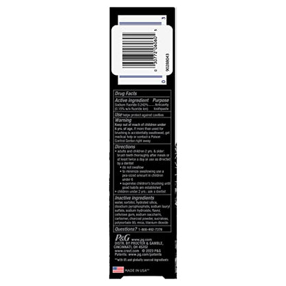 Crest 3D White Whitening Therapy Charcoal Deep Clean Fluoride Toothpaste, Invigorating Mint, 3.5 Ounce, Pack of 2