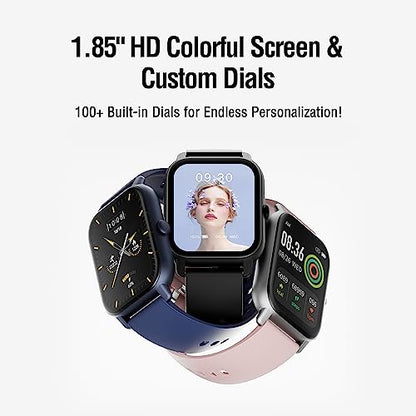 Smart Watch Answer/Make Calls, 1.85” HD Fitness Tracker Watch Heart Rate Sleep Monitor, Activity Tracker Smartwatch Pedometer, 112 Sports Modes, IP68 Waterproof Smart Watches for Men Women Android IOS