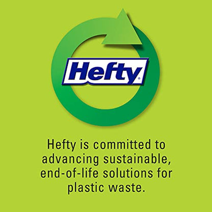 Hefty Ultra Strong Recycled Materials Tall Kitchen Trash Bags, White, Clean Burst Scent, 13 Gallon, 40 Count