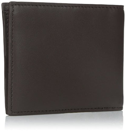 Lacoste Mens Fitzgerald Small Billfold Wallet Wallet, Dark Brown, One Size