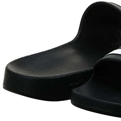 adidas Unisex Adilette Aqua Slides Sandal, Core Black/White/Core Black, 9 US Men