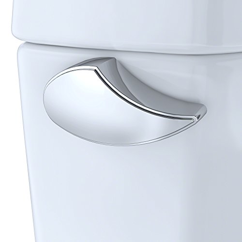 TOTO Drake Two-Piece Elongated 1.6 GPF Universal Height TORNADO FLUSH Toilet with CEFIONTECT, Cotton White - CST776CSFG#01