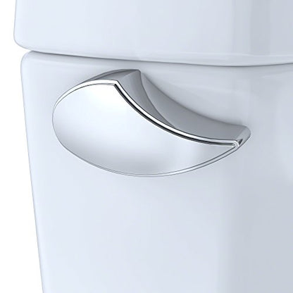 TOTO Drake Two-Piece Elongated 1.6 GPF Universal Height TORNADO FLUSH Toilet with CEFIONTECT, Cotton White - CST776CSFG#01