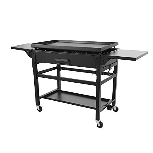 Royal Gourmet GB4000 36-inch 4-Burner Flat Top Propane Gas Grill Griddle, for BBQ, Camping, Red
