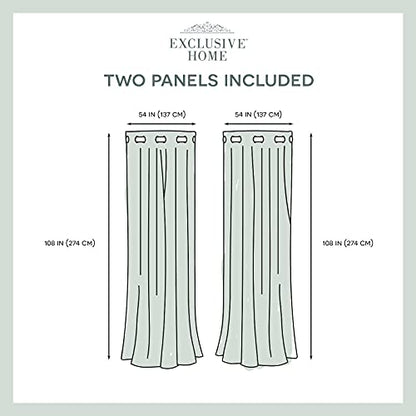 UPDATE: DEAD! Exclusive Home Curtains Exclusive Home Modo Metallic Geometric Grommet Top Curtain Panel Pair, 54x108, Natural, 2 Count