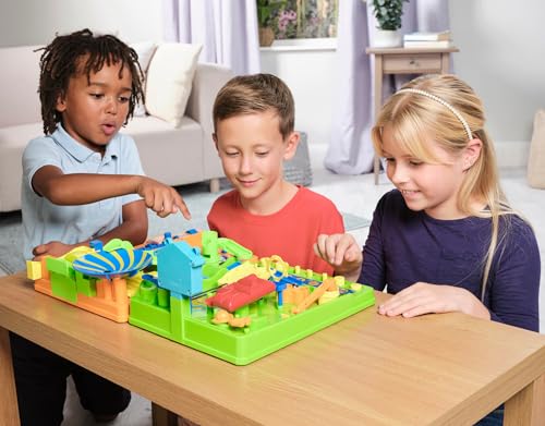 TOMY Games Screwball Scramble Marble Run Game for Kids - Timed Marble Maze Kids Games - Cooperative Board Games for Family Game Night - 1-4 Players - Ages 5 Years and Up