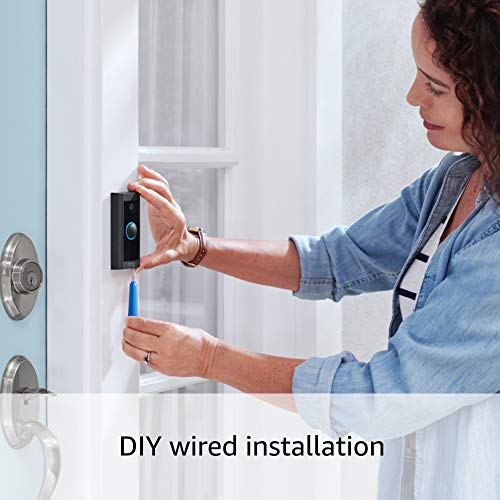 Ring Video Doorbell Wired – Convenient features in a compact design, pair with Ring Chime to hear audio alerts in your home (existing doorbell wiring required)