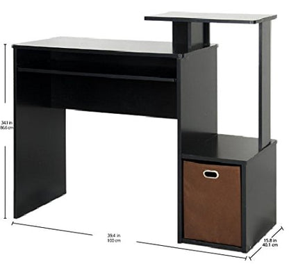 Furinno Econ Multipurpose Home Office Computer Writing Desk, Black/Brown