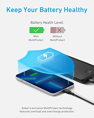 Anker Portable Charger, 313 Power Bank (PowerCore Slim 10K) 10000mAh Battery Pack with USB-C (Input Only) and PowerIQ Charging Technology for iPhone, Samsung Galaxy, and More.