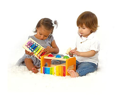 (Yellow) - Hape E0305 Early Melodies Pound and Tap Bench