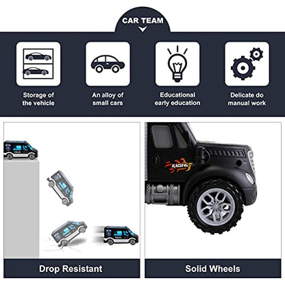 JODUDLR Toddler Toys for 3 4 Year Old Boys,Large Transport Cars Carrier Set Truck Toys with 12 Die cast Vehicles Truck Toys Cars,Ideal Christmas Easter Gifts Toys for Kids Age 3 7, One Size