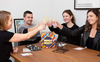 Talking Tables Classic Bingo Game Kit Host Your Own Games Night Contains Metal Bingo Wheel Machine, Number Balls, Card for Adults, Kids, Family Fun, Dinner Party, Made