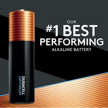 Duracell Optimum AA Batteries 28 Count + Coppertop AA + AAA Batteries 56 Count Pack Double A and Triple A Alkaline Battery Combo Pack - 84 Count Total