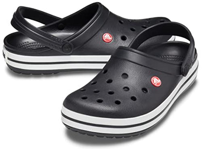 Crocs Unisex-Adult Crocband Clog, Black, 12 Women/10 Men