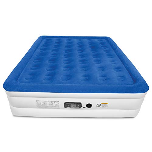 SoundAsleep Dream Series Luxury Air Mattress with ComfortCoil Technology & Built-in High Capacity Pump for Home & Camping- Double Height, Adjustable, Inflatable Blow Up, Portable - King Size