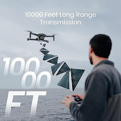 Holy Stone GPS Drone with 4K UHD Camera for Adults Beginner; HS360S 249g Foldable FPV RC Quadcopter with 10000 Feet Control Range, Brushless Motor, Follow Me, Smart Return Home, 5G Transmission
