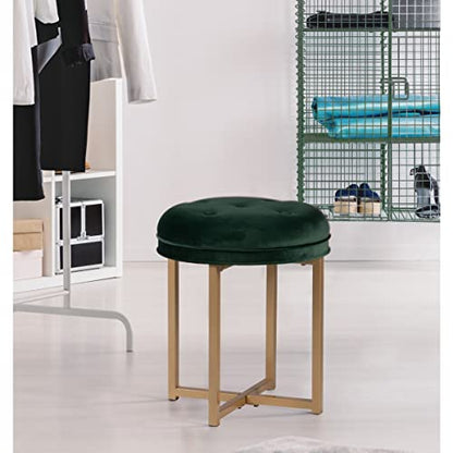 Hillsdale Furniture Vanity Stool, Emerald Green