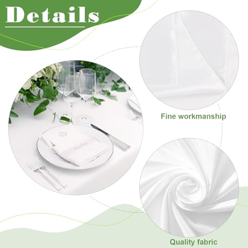 Fayavoo 6 Pack White Tablecloth 58 x 84 Inch Rectangle Table Cover Stain and Wrinkle Resistant Washable Polyester Table Cloth for Decorative Table Cover for Dining Table, Buffet Parties and Camping
