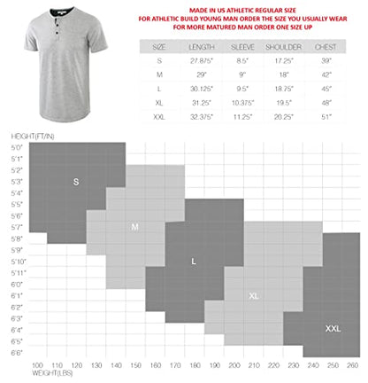 HARBETH Men's Casual Soft Athletic Regular Fit Short Sleeve Active Sports Henley Jersey Shirts White/Navy 2Pack L