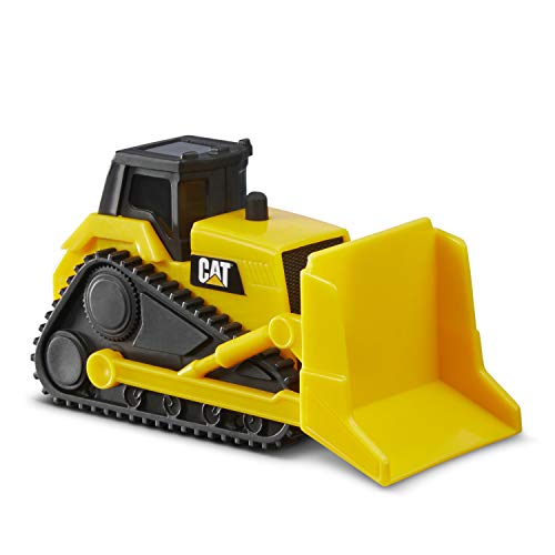 CatToysOfficial, CAT Little Machines Toys with 5pcs - Dump Truck, Wheel Loader, Bulldozer, Backhoe, and Excavator Vehicles, Cake Toppers, Playset for Kids Ages 3 and up,Yellow