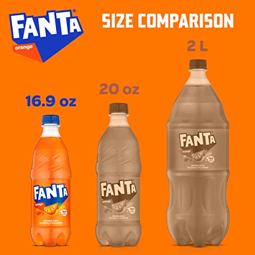 Fanta Orange Soda Fruit Flavored Soft Drink, 16.9 fl oz, 6 Pack