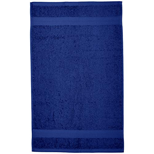 Amazon Basics Fade Resistant Cotton Washcloth, Navy Blue - Pack of 6