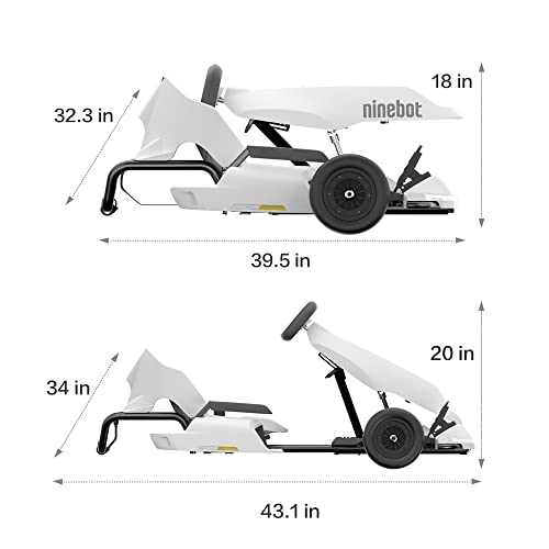 EXPIRED.  Segway Ninebot GoKart Kit, Outdoor Race Pedal Go Karting Car for Kids and Adults, Adjustable Length and Height, Ride on Toys